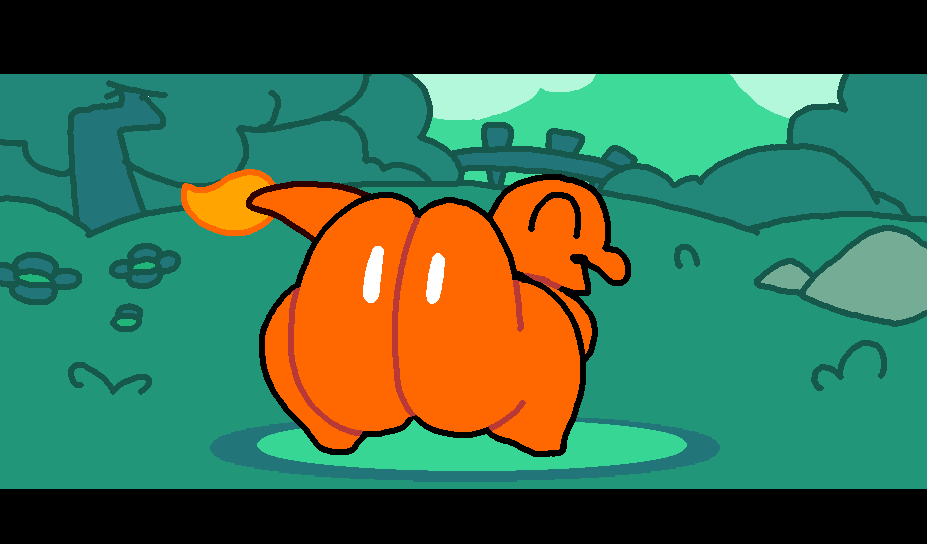 animated anus big_butt bouncing_butt butt charmander eyes_closed feral fire flaming_tail flower generation_1_pokemon grass happy loop nintendo orange_body orange_tail outside plant pokemon pokemon_(species) rock shaking_butt solo superiorfox tail thick_thighs tree twerking x_anus