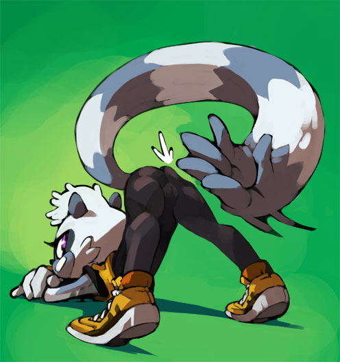 anthro bittenhard butt female idw_publishing lemur mammal primate sega self_spanking solo sonic_the_hedgehog_(comics) sonic_the_hedgehog_(idw) sonic_the_hedgehog_(series) spanking_butt strepsirrhine tangle_the_lemur