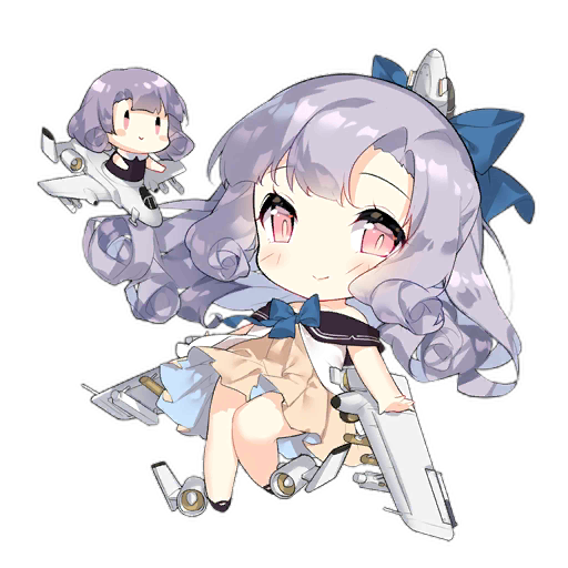 2girls :&gt; aircraft airplane airplane_hair_ornament airplane_wing airstrike_fairy_(girls'_frontline) bare_shoulders black_dress black_footwear blue_ribbon blush blush_stickers bomber brown_dress chibi closed_mouth curly_hair dress fairy_(girls'_frontline) full_body girls'_frontline hair_ribbon jet_engine long_hair military_vehicle multiple_girls neck_ribbon off-shoulder_dress off_shoulder official_art ribbon saru simple_background smile third-party_source transparent_background winged_footwear |_|