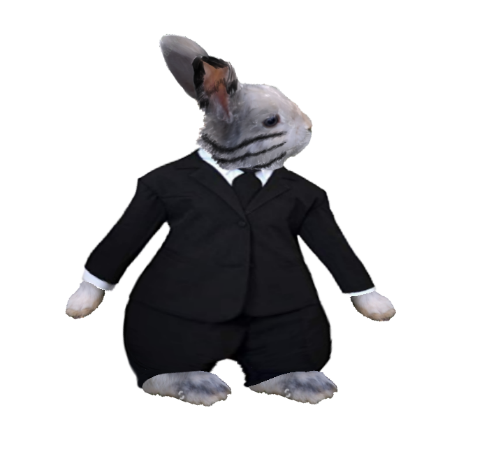 alpha_channel anthro clothing disney feral humor jack_savage jonsthaman lagomorph leporid male mammal necktie rabbit realistic realistic_fur silly simple_background solo suit transparent_background zootopia