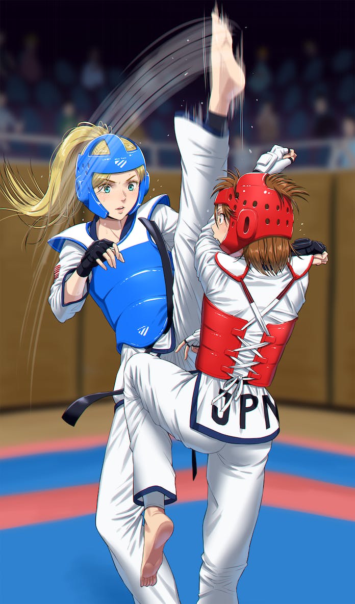 barefoot nigou sparring taekwondo tagme