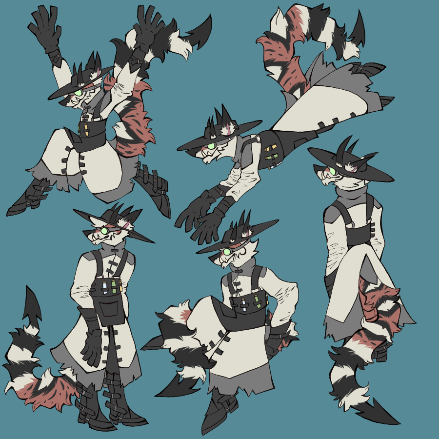 1:1 alchemist anthro clothing costume demon drchrax drizan feralasar imp mad_scientist magic_user male model_sheet scientist solo trans_(lore) trans_man_(lore) witch