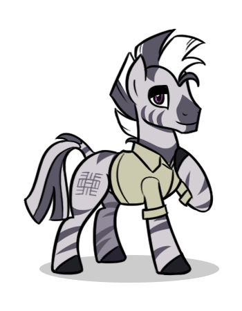 2018 alpha_channel black_eyelids black_hooves black_outline clothed clothing collared_shirt countershade_snout countershading cutie_mark digital_drawing_(artwork) digital_media_(artwork) equid equine feral flat_colors friendship_is_magic fur grey_body grey_fur grey_mane grey_stripes half-closed_eyes hasbro hooves izilo kymsnowman looking_at_viewer low_res male mammal mane markings my_little_pony narrowed_eyes outline partially_clothed portrait purple_eyes raised_leg shadow simple_background smile snout solo solo_focus standing striped_legs striped_mane striped_markings striped_tail stripes tail tail_markings tails_of_equestria tan_clothing tan_shirt tan_topwear them's_tabletop_herds toony topwear transparent_background white_mane zebra