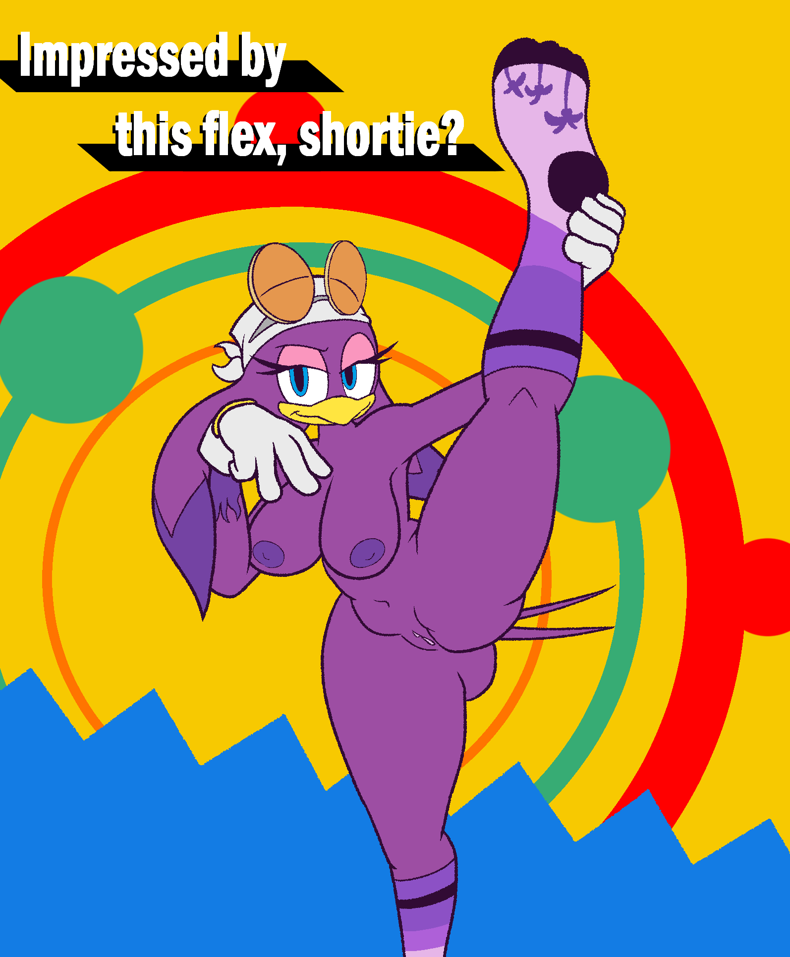 anthro avian bird breasts clothing female footwear genitals hi_res hirundinid looking_at_viewer marcodile nude oscine passerine presenting presenting_pussy pussy raised_leg sega socks solo sonic_riders sonic_the_hedgehog_(series) stretching_legs swallow_(bird) wave_the_swallow