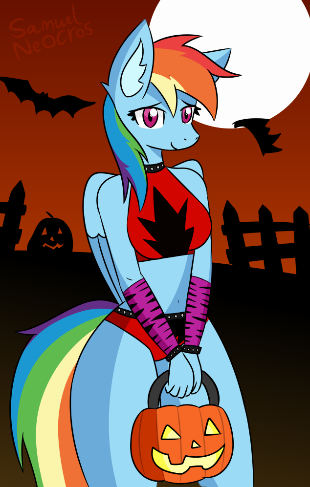 anthro cosplay crossover crossover_cosplay equid equine female five_nights_at_freddy's five_nights_at_freddy's:_security_breach friendship_is_magic halloween hasbro holidays mammal my_little_pony pegasus rainbow_dash_(mlp) roxanne_wolf_(fnaf) samuel-neocros scottgames solo steel_wool_studios wings