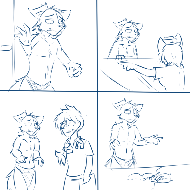 4_panel_comic anthro canid canine canis female feral group human keidran loss male mammal meme mrs._nibbly redraw rodent sciurid shirtless_male sketch sythe_(twokinds) trace_legacy tree_squirrel twokinds webcomic wolf wolfie-pawz