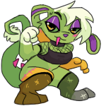 ambiguous_gender anthro dijon_(guncht) guncht jumpstart_games low_res neopet_(species) neopets open_mouth open_smile smile solo style_emulation thumbnail zafara_(neopets)