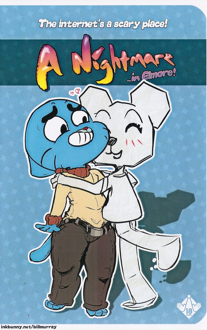 &lt;3 2013 anthro bear billmurray cartoon_network comic cover cover_art cover_page cuddling domestic_cat duo embrace eyes_closed felid feline felis gumball_watterson gynomorph hands_on_shoulders herm hi_res hug intersex intersex/male male mammal nervous_smile open_mouth paper raised_leg smile teri_(tawog) the_amazing_world_of_gumball thick_thighs