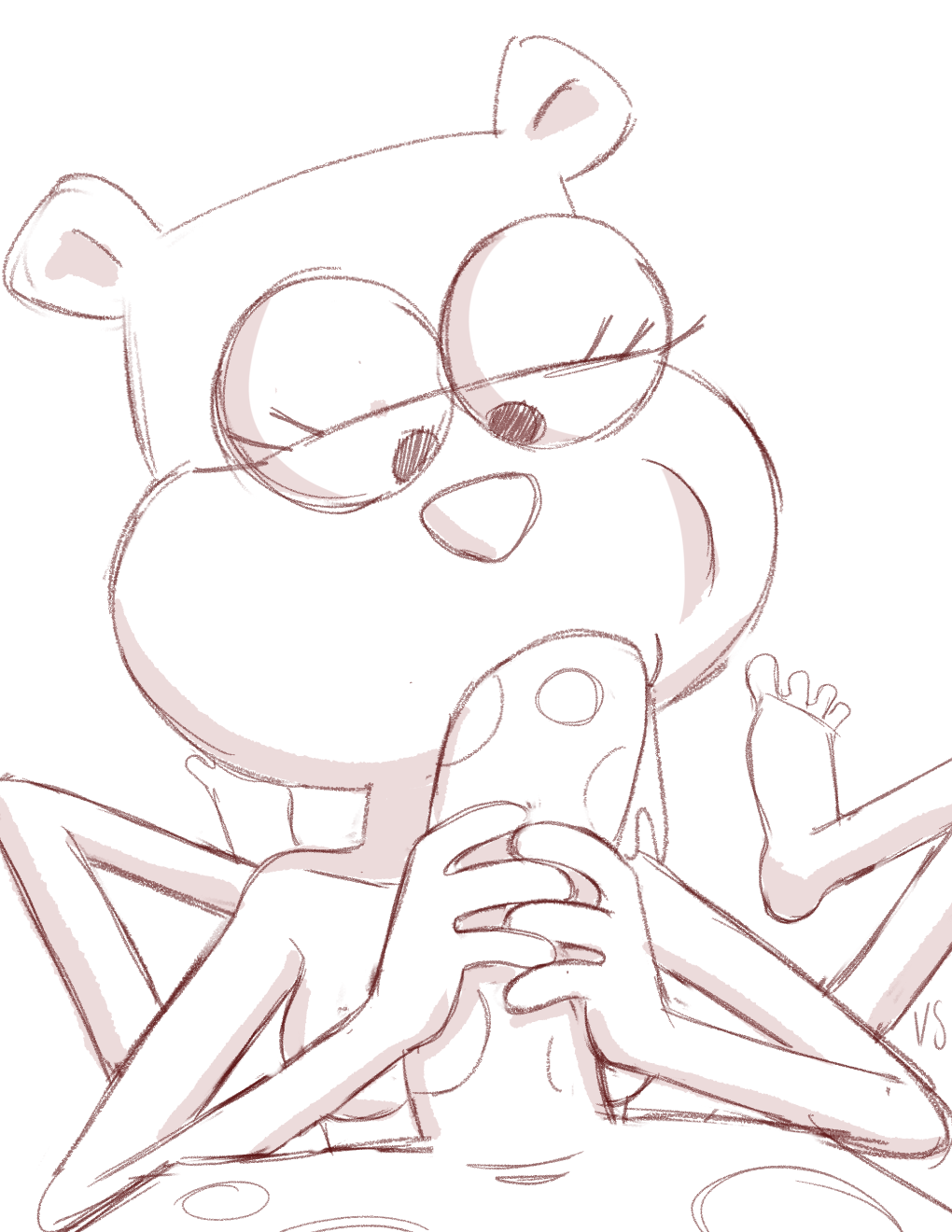 anthro cheek_bulge colorless concentrating concentration duo fellatio female genitals half-closed_eyes hi_res male male/female mammal marine narrowed_eyes nickelodeon oral penile penis penis_in_mouth rodent sandy_cheeks sciurid sea_sponge sex simple_background spongebob_squarepants tree_squirrel twitching vsdrawfag