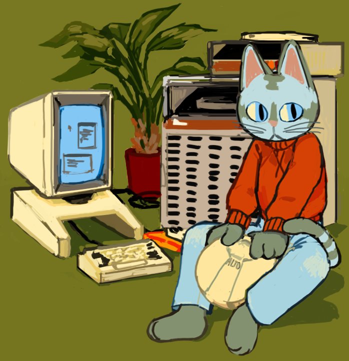 2017 anthro clothed clothing computer domestic_cat felid feline felis female mammal qs75834_(artist) solo