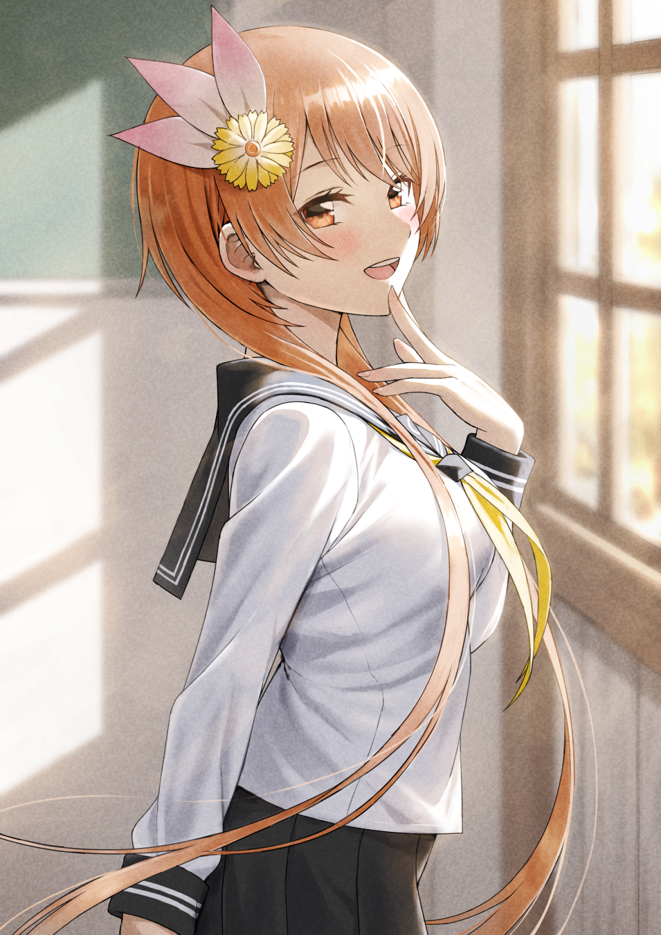 1girl fagi_(kakikaki) highres nisekoi school_uniform solo tachibana_marika