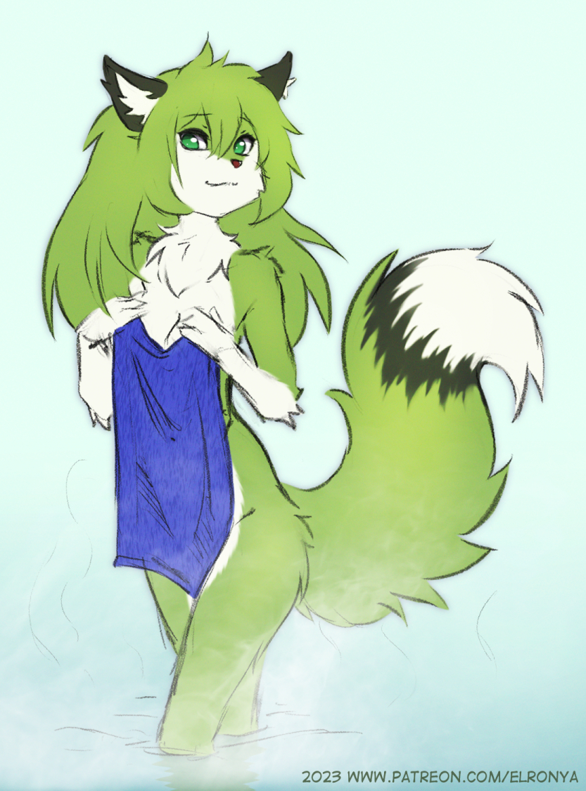 canid canine elronya fan_character female fox lynn mammal towel