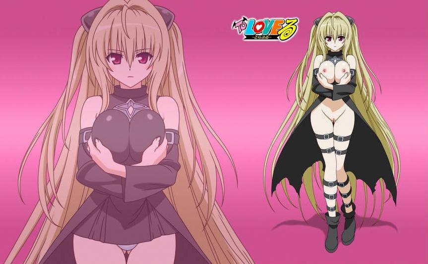 breasts jpeg_artifacts konjiki_no_yami large_breasts nude nude_filter pussy third-party_edit to_love-ru