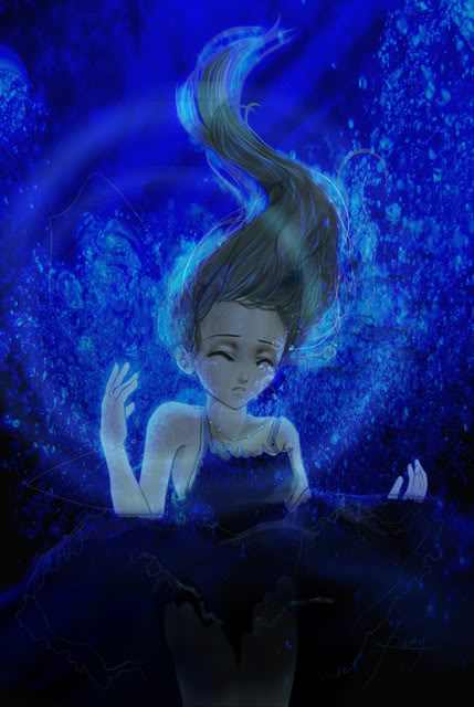 asphyxiation bad_end dress drowning eyes_closed guro jewelry long_hair ring underwater water