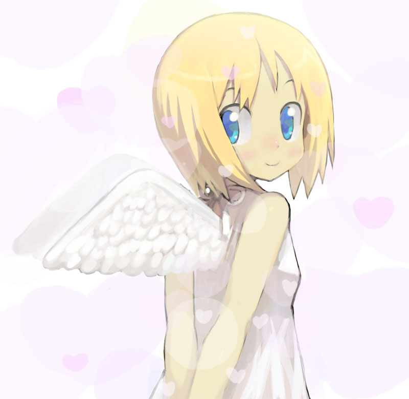 angel_wings arms_behind_back dress erica_hartmann hasesese heart solo strike_witches wings world_witches_series