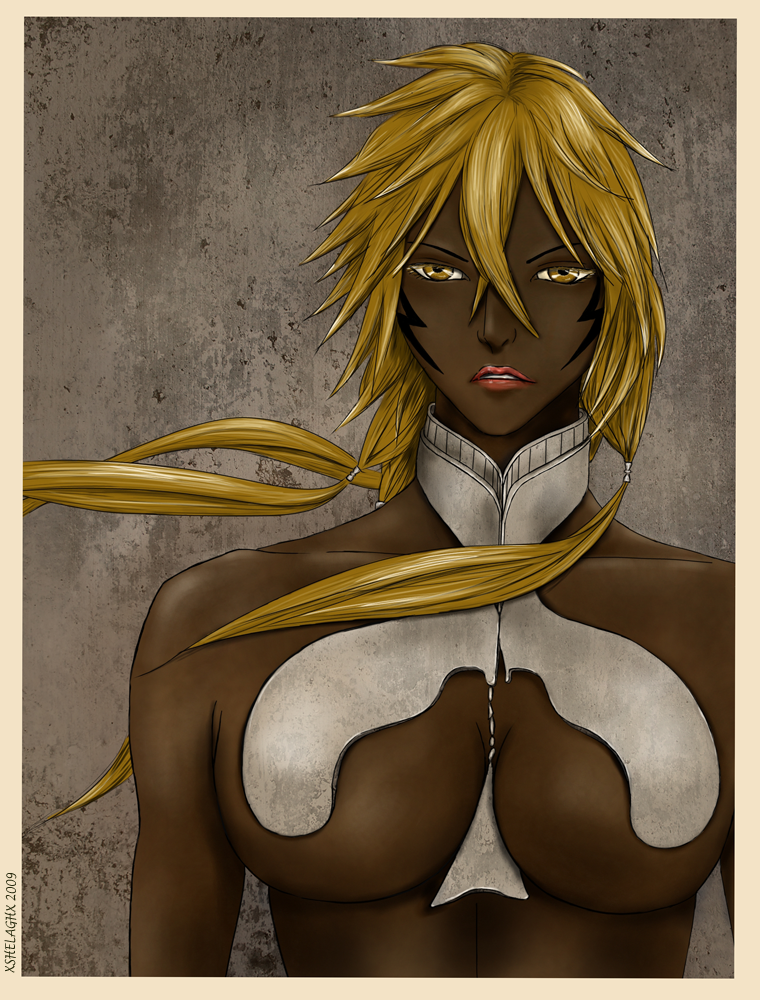 arrancar bleach blonde_hair breasts dark_skin espada hollow release_form resurreccion tia_harribel tier_harribel underboob xshelaghx