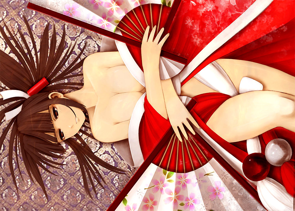 breasts brown_eyes brown_hair girl japanese_clothes kimono king_of_fighters large_breasts long_hair ninja sexy shiranui_mai smile snk