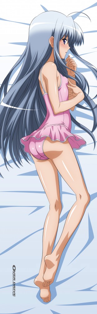 ass breast_poke breasts clothed long_image panties poking small_breasts sugimura_tomokazu tall_image the_bed underwear