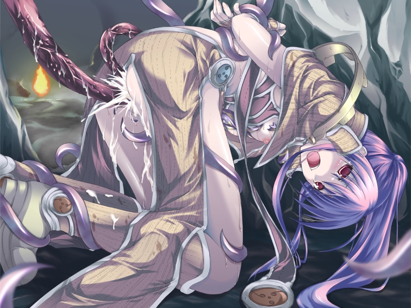 anal breasts breasts_out breasts_outside open_clothes open_shirt ragnarok_online rape sage sage_(ragnarok_online) shirt small_breasts tentacle vaginal