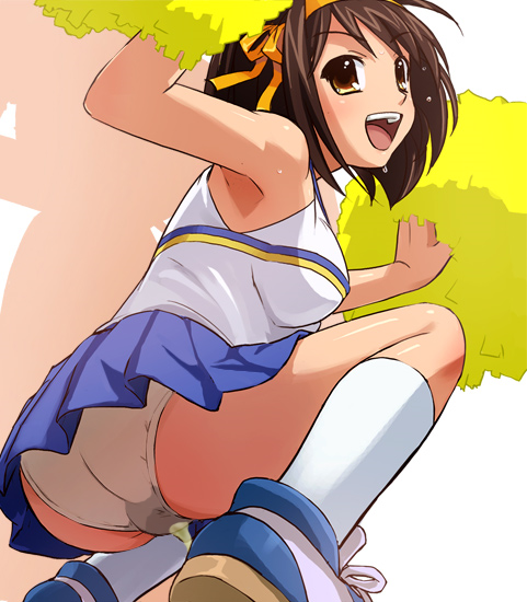 panties peeing peeing_through_panties suzumiya_haruhi suzumiya_haruhi_no_yuuutsu underwear wet_panties