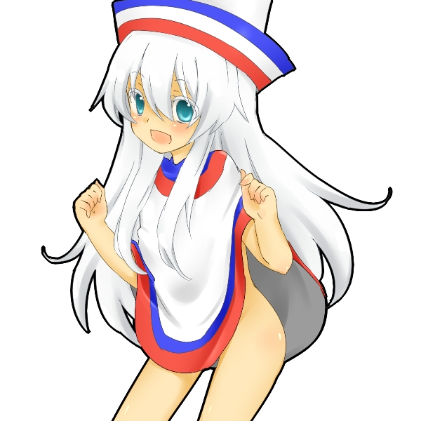 bad_id bad_pixiv_id hakata-san hat original personification shacttainw simple_background solo white_background white_hair