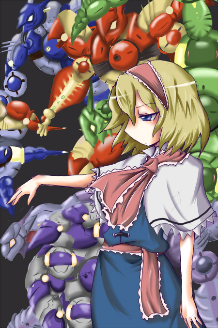 alice_margatroid alien_soldier aruse_yuushi blonde_hair crossover seven_force touhou