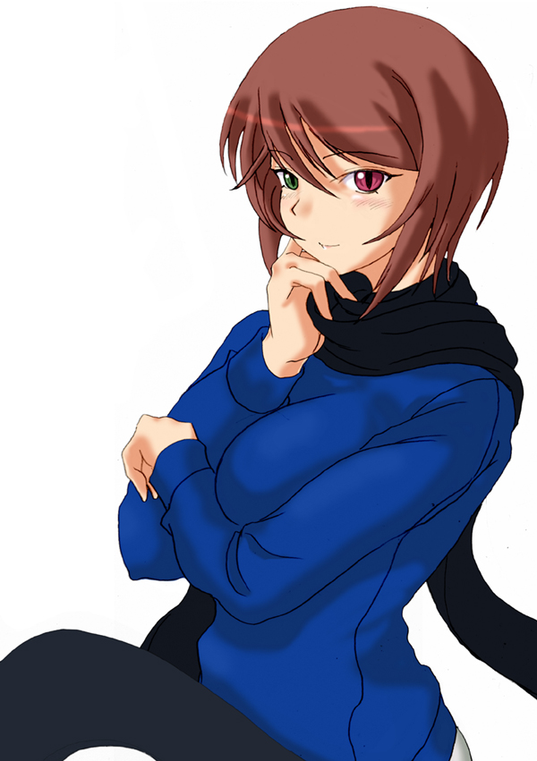 artist_request brown_hair casual older rozen_maiden scarf short_hair solo source_request souseiseki