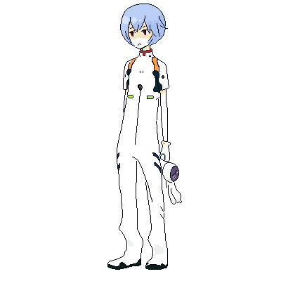 alternate_costume ayanami_rei blue_hair bodysuit doll gen lowres neon_genesis_evangelion oekaki pale_skin plugsuit short_hair solo white_bodysuit