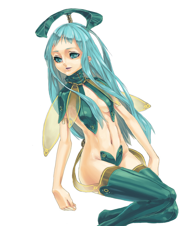 bad_id bad_pixiv_id blue_hair copyright_request long_hair solo thighhighs thupoppo