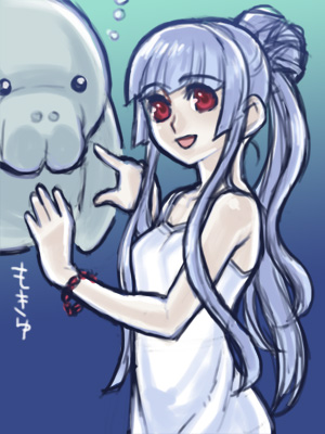 artist_request kula_diamond long_hair lowres red_eyes smile solo the_king_of_fighters