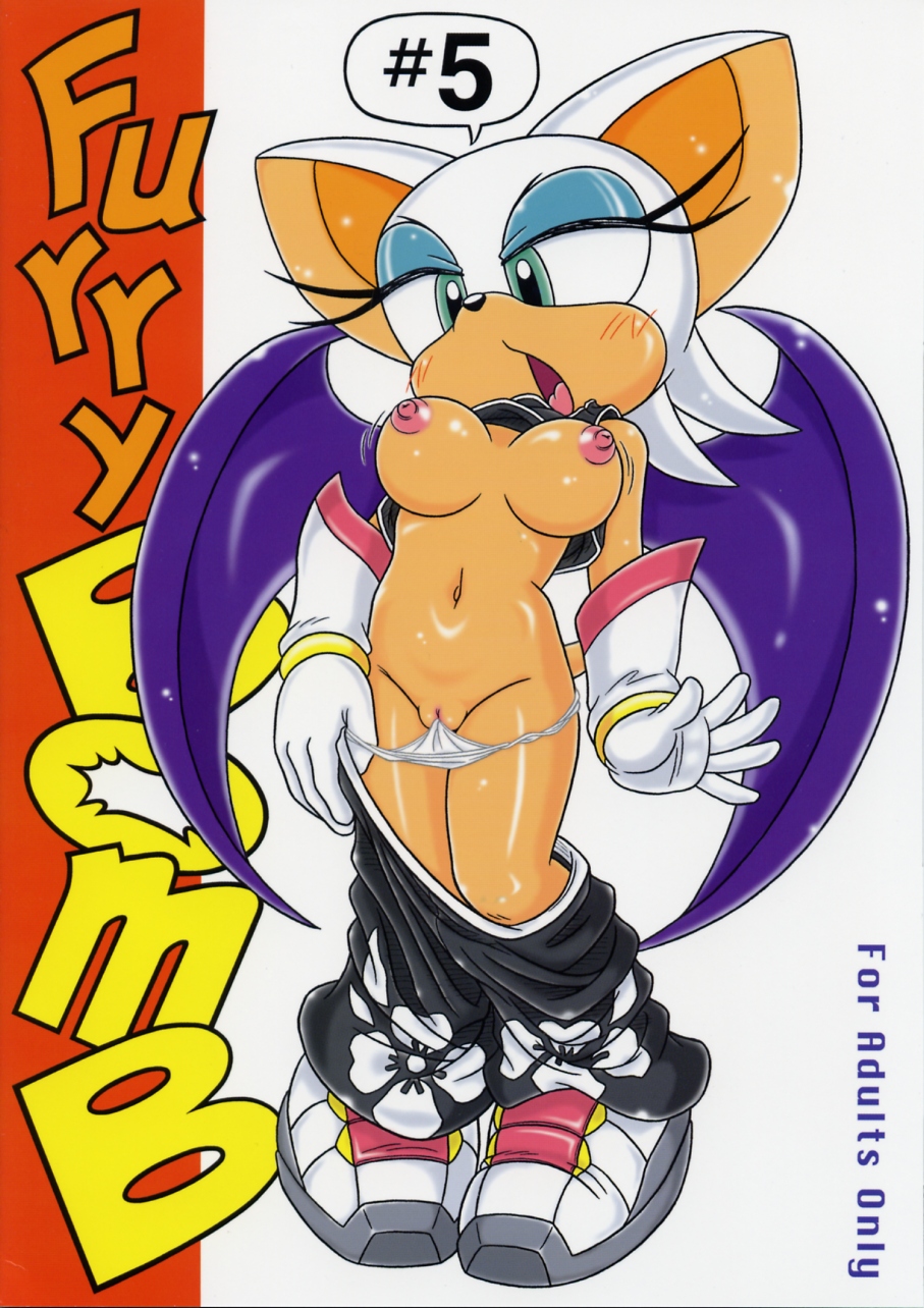aku_tojyo bat breasts furry furry_bomb gloves highres pussy rouge_the_bat sonic_the_hedgehog topless wings