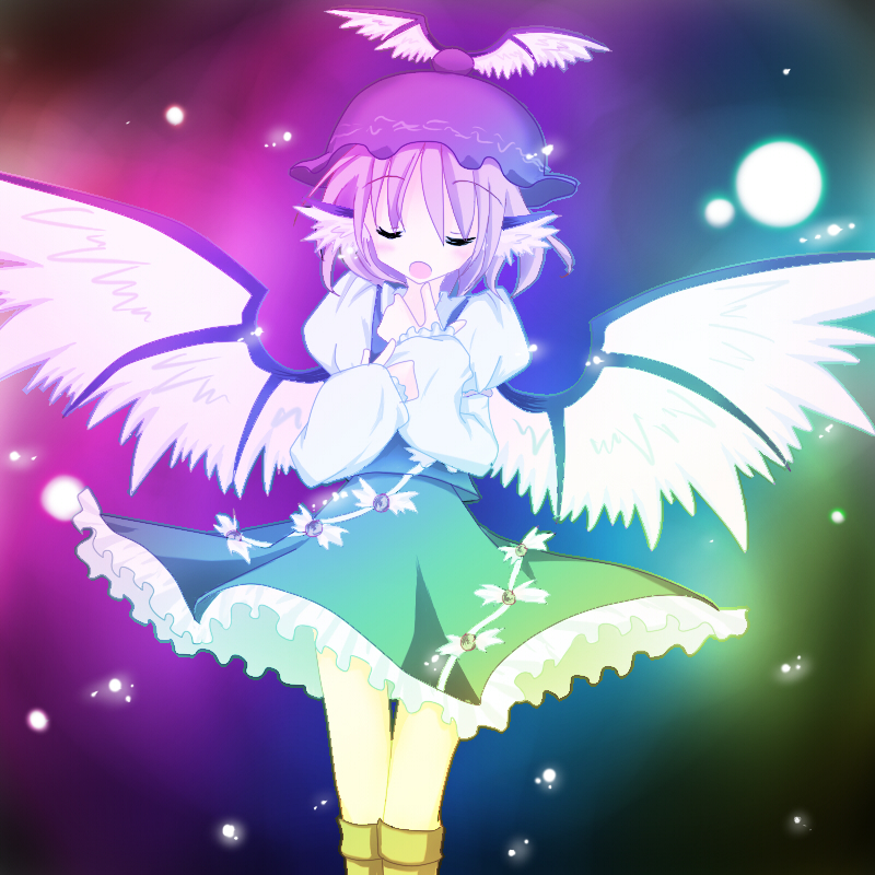 bangs closed_eyes haiiro_(immature) mystia_lorelei solo touhou wings