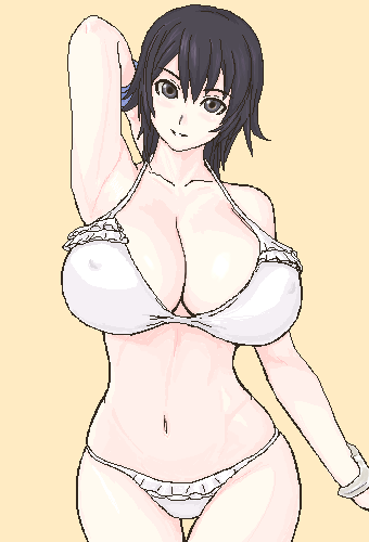 artist_request bikini breasts huge_breasts lowres oekaki solo swimsuit tsuzuki_shiori witchblade