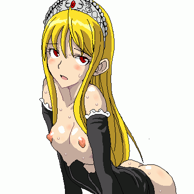 blonde_hair breasts cl-55 hime_(kaibutsu_oujo) kaibutsu_oujo lilianne lowres nipples tiara topless torn_clothes