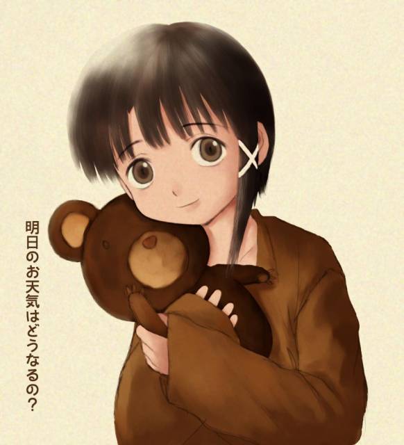 bear brown_eyes brown_hair iwakura_lain serial_experiments_lain toy