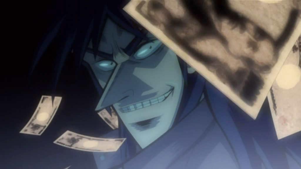 grin itou_kaiji kaiji male_focus money screencap smile solo