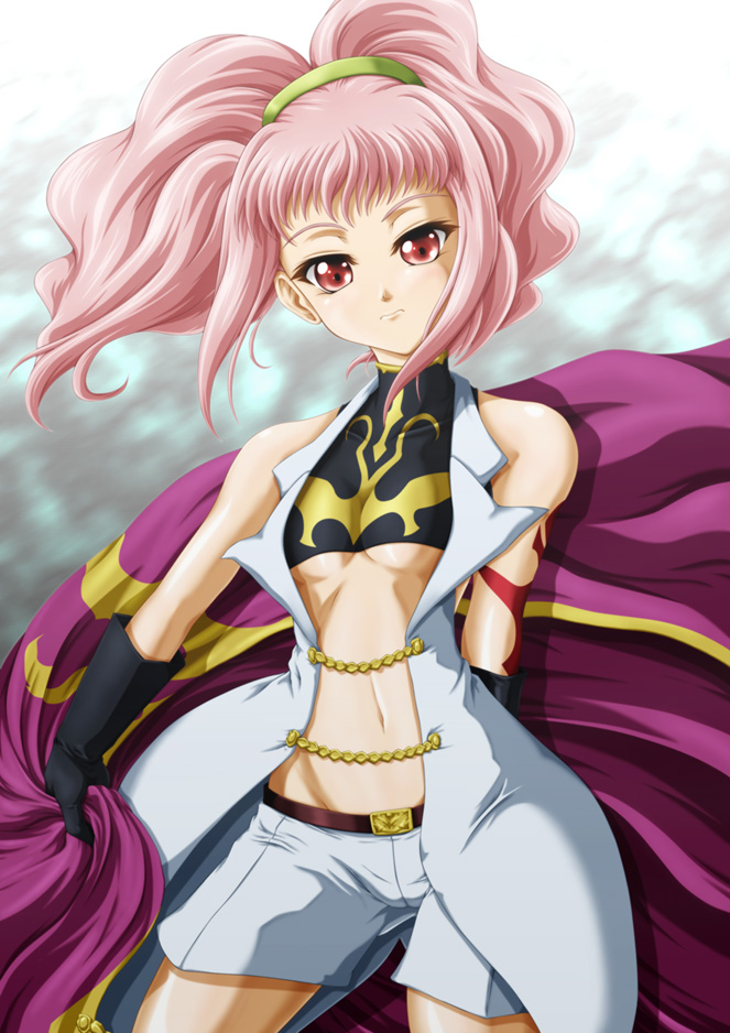 anya_alstreim bangs code_geass pink_hair red_eyes solo tanan