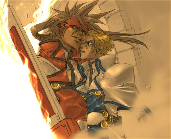 artist_request guilty_gear ky_kiske male_focus multiple_boys order-sol sol_badguy yaoi