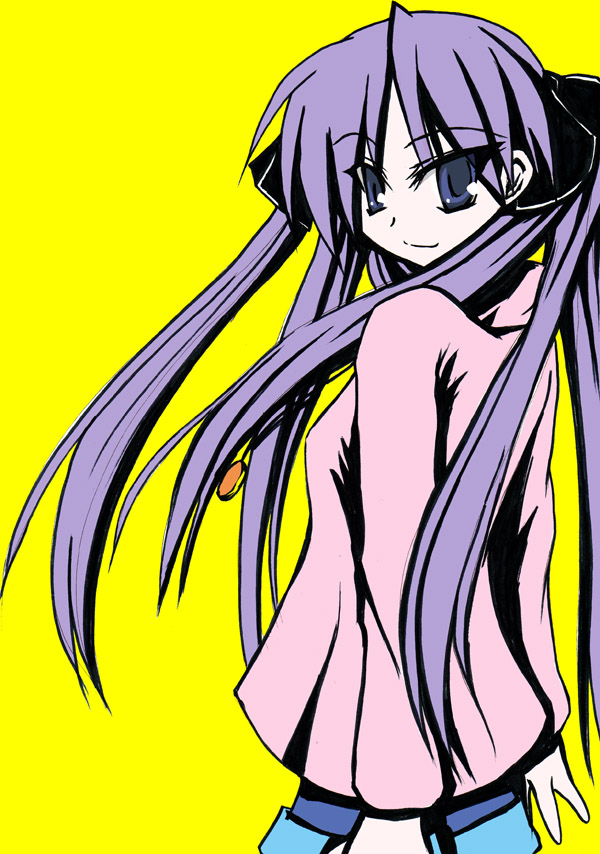 hiiragi_kagami long_hair lucky_star purple_hair solo twintails yatsuka_saku