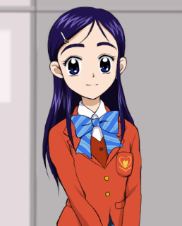 blazer blue_bow bow brown_jacket futari_wa_precure ginko_(konekonoshippo) jacket lowres precure school_uniform solo verone_gakuin_school_uniform yukishiro_honoka