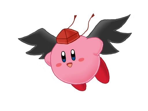 copy_ability crossover hat kirby kirby_(series) no_humans parody shameimaru_aya solo touhou wings
