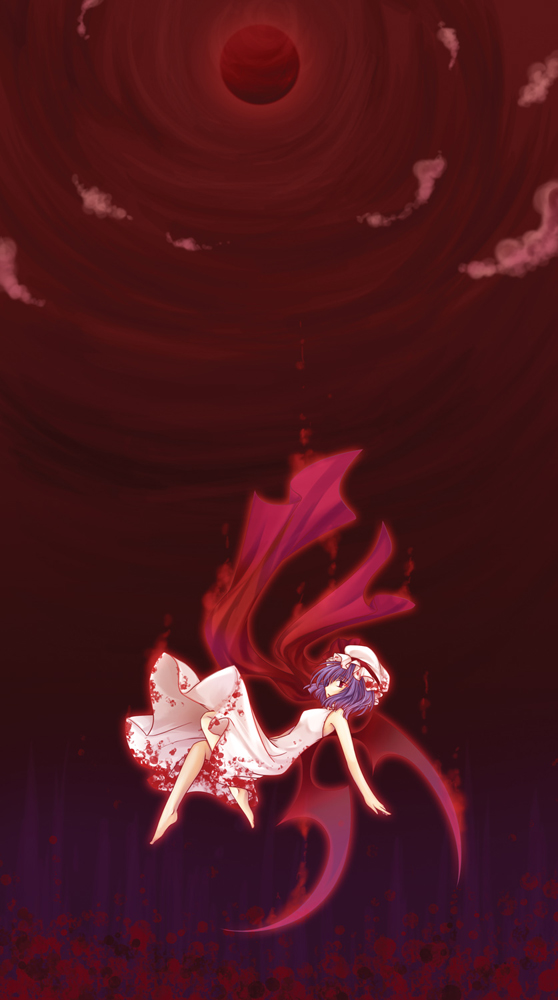 blood moon red_moon remilia_scarlet solo touhou