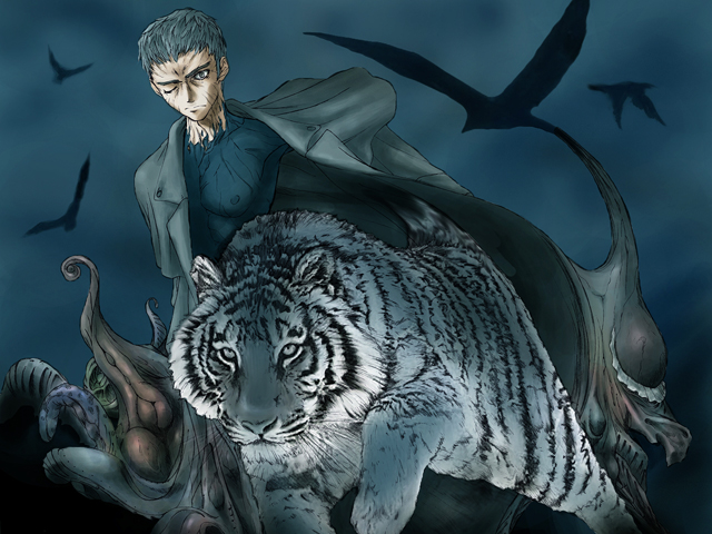 artist_request male_focus monster nrvnqsr_chaos pale_skin solo tiger tsukihime