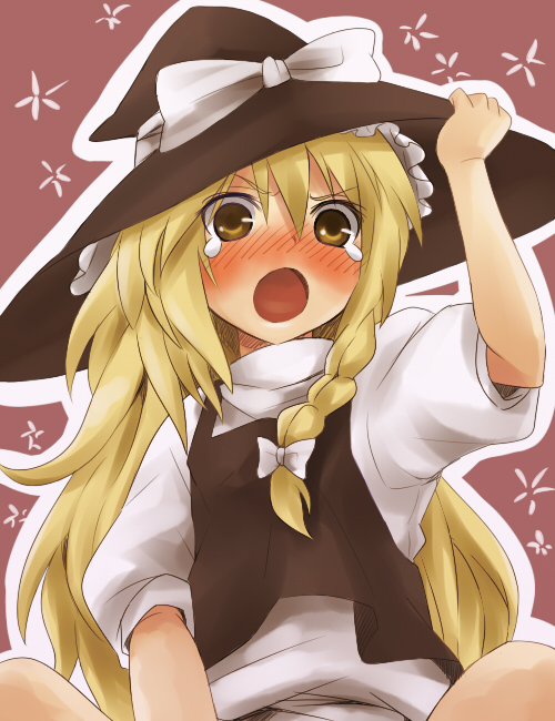 blonde_hair blush kiji_(manekinuko-tei) kirisame_marisa solo tears touhou