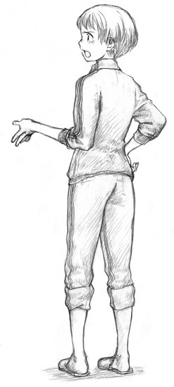 greyscale gym_uniform mokyusuke monochrome original short_hair sketch solo