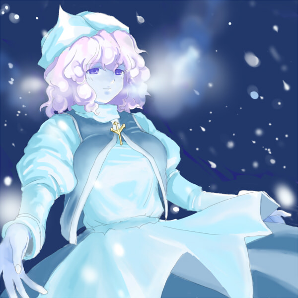 bangs breath letty_whiterock nanami_sano snow solo touhou