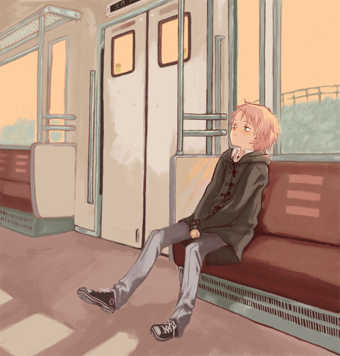 artist_request copyright_request green_eyes red_hair solo train_interior