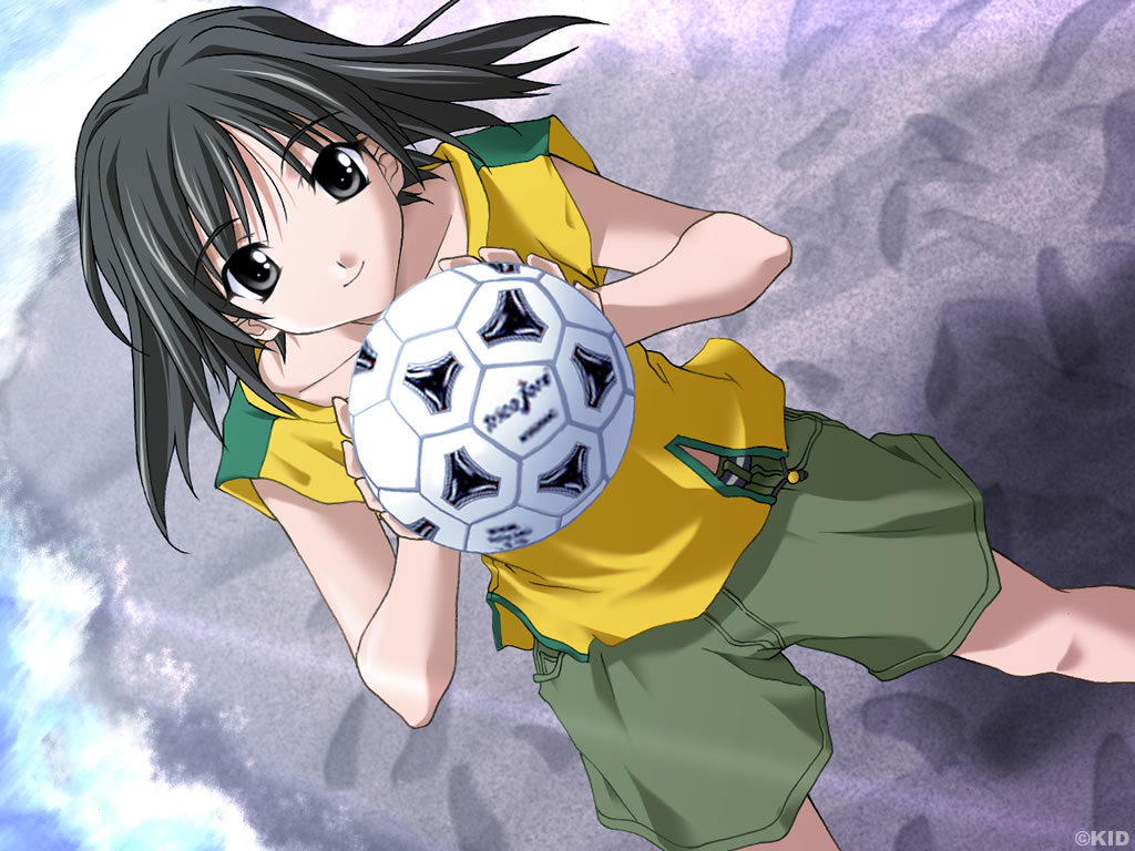 ball memories_off memories_off_2nd playing_sports sasaki_mutsumi soccer soccer_ball solo sport tango_(soccer_ball) tobise_tomoe