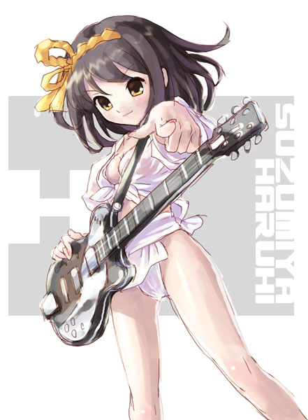 bangs guitar instrument katahira_masashi solo suzumiya_haruhi suzumiya_haruhi_no_yuuutsu