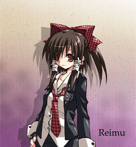 artist_request character_name formal hakurei_reimu lowres necktie pant_suit solo suit touhou tuxedo